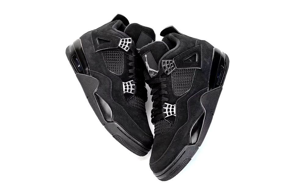 Air Jordan 4 Retro “Black Cat” – Black/Light Graphite - Image 3