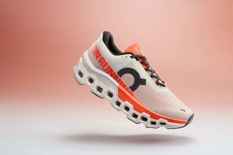 On Cloudmonster 2 – White/Orange - Image 3
