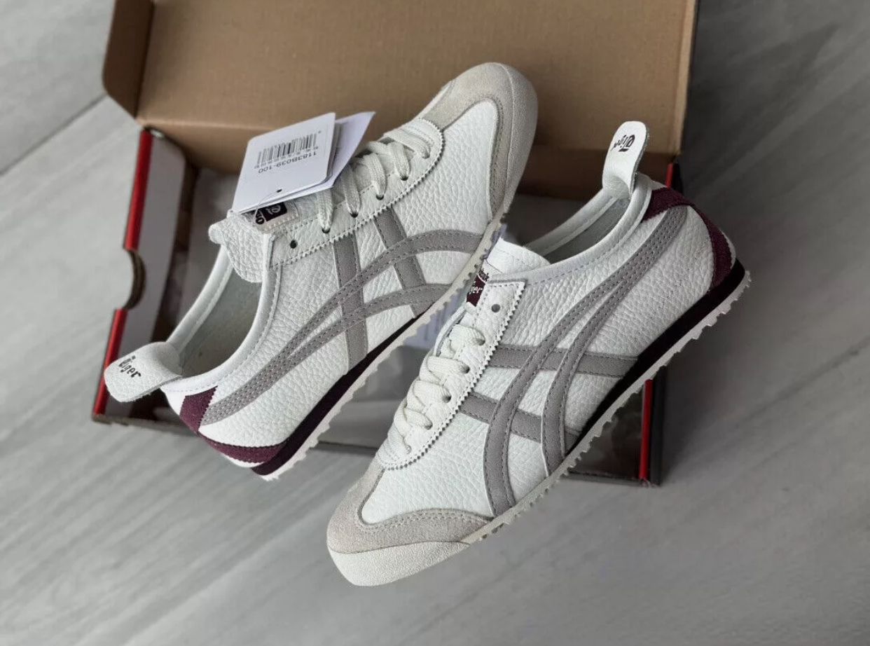 Onitsuka Tiger Mexico 66 – Beige/Burgundy - Image 2